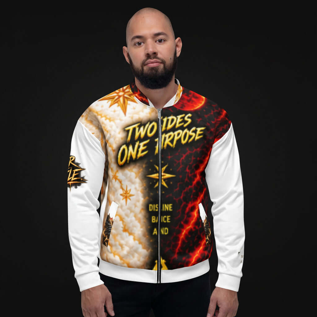Two Sides with a Purpose Unisex Bomber Jacket - We Rise Above