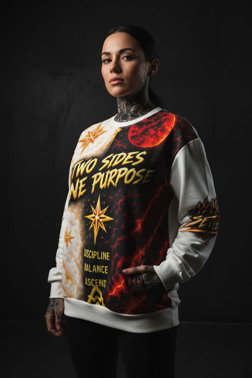 ALLWAYZ Angel Demon Oversized Sweatshirt Streetwear Style - We Rise Above