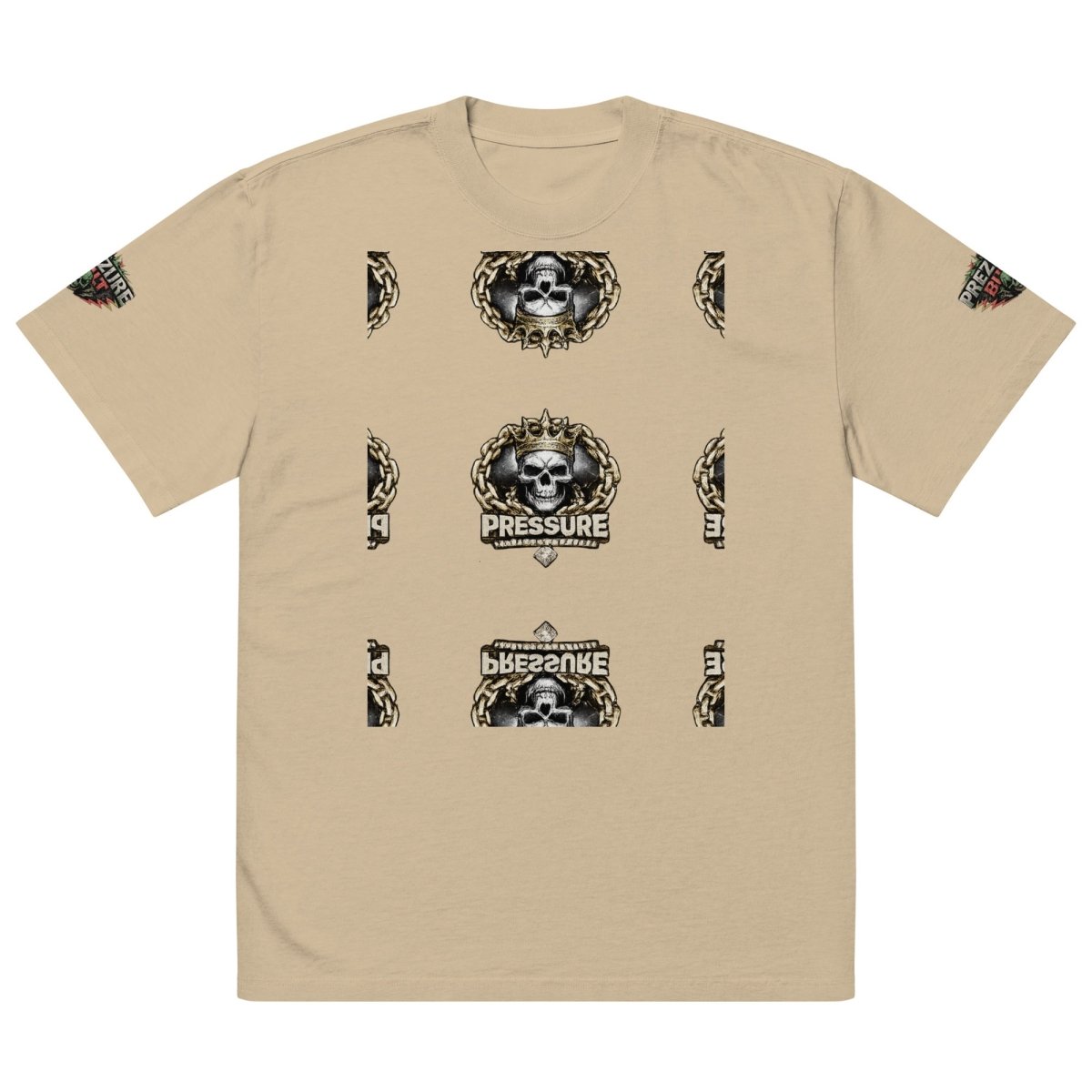 Chain Gang Oversized Faded T-Shirt | Heavyweight Streetwear Tee - We Rise Above