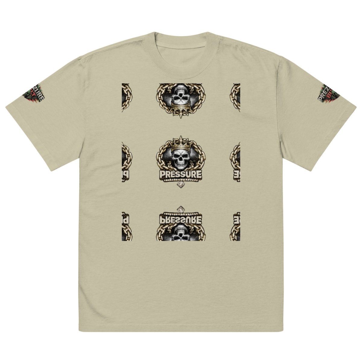 Chain Gang Oversized Faded T-Shirt | Heavyweight Streetwear Tee - We Rise Above