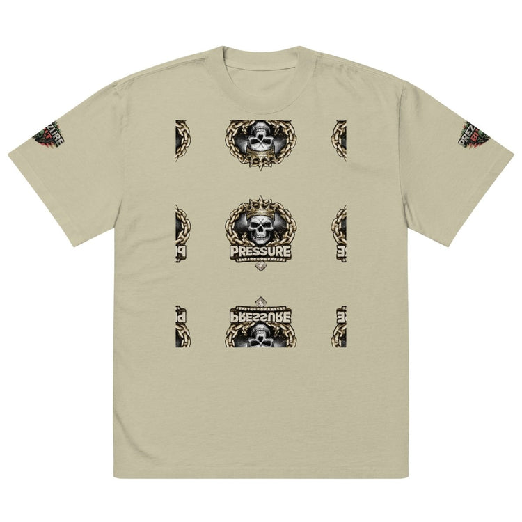 Chain Gang Oversized Faded T-Shirt | Heavyweight Streetwear Tee - We Rise Above