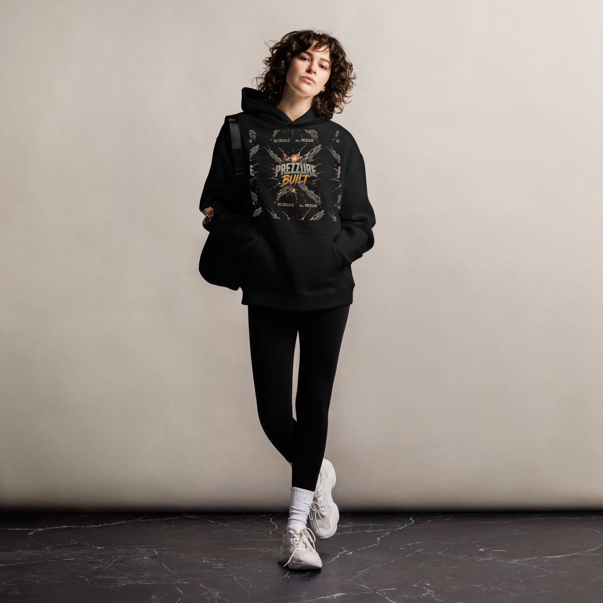Contained Oversized Hoodie with Relaxed Streetwear Fit - We Rise Above