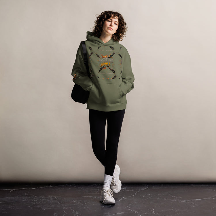 Contained Oversized Hoodie with Relaxed Streetwear Fit - We Rise Above