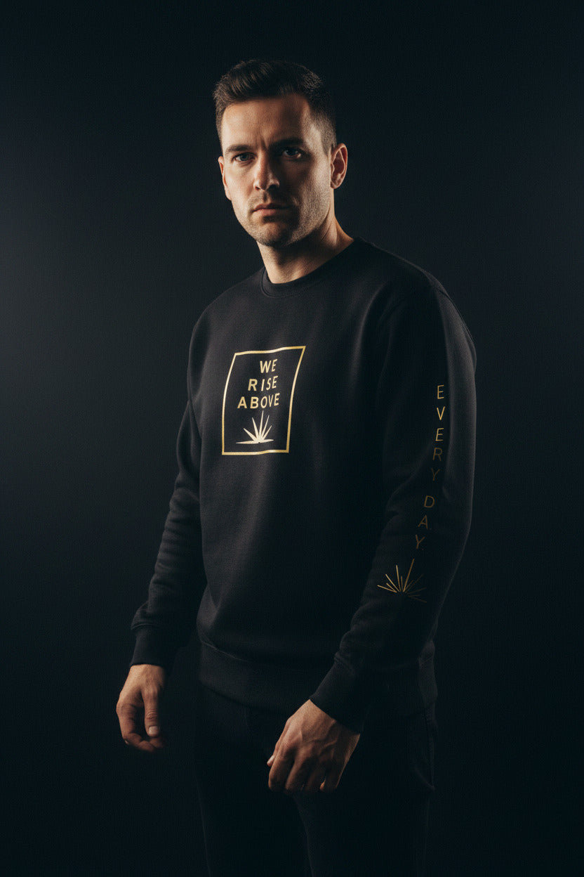 Darkest Nights Crew Sweatshirt | Graphic Streetwear - We Rise Above