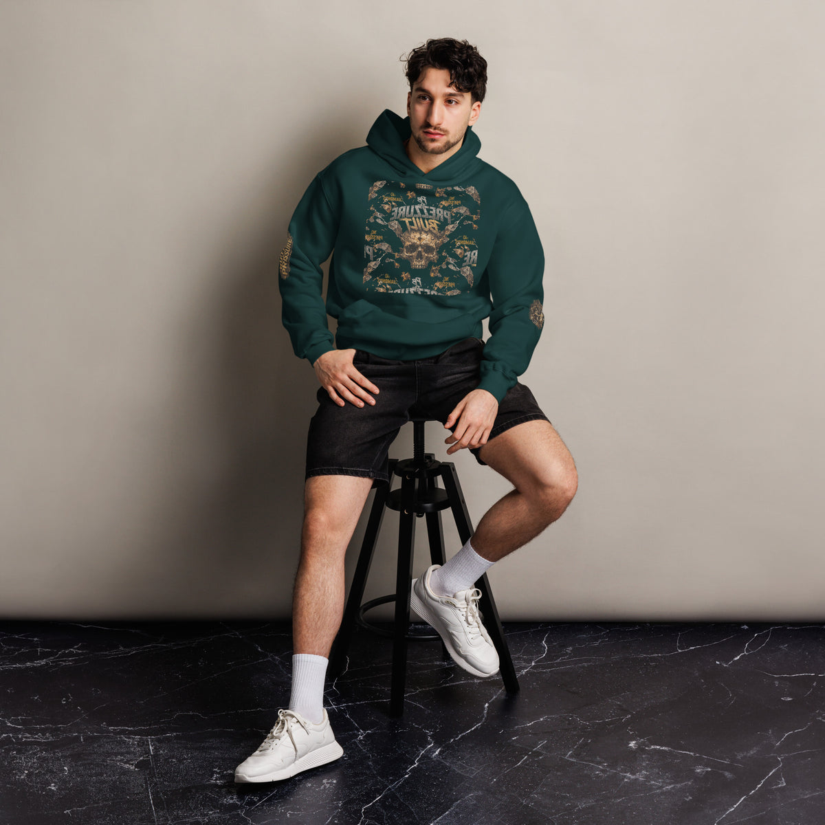 Prezzure Skull Oversized Hoodie | Graphic Streetwear - We Rise Above