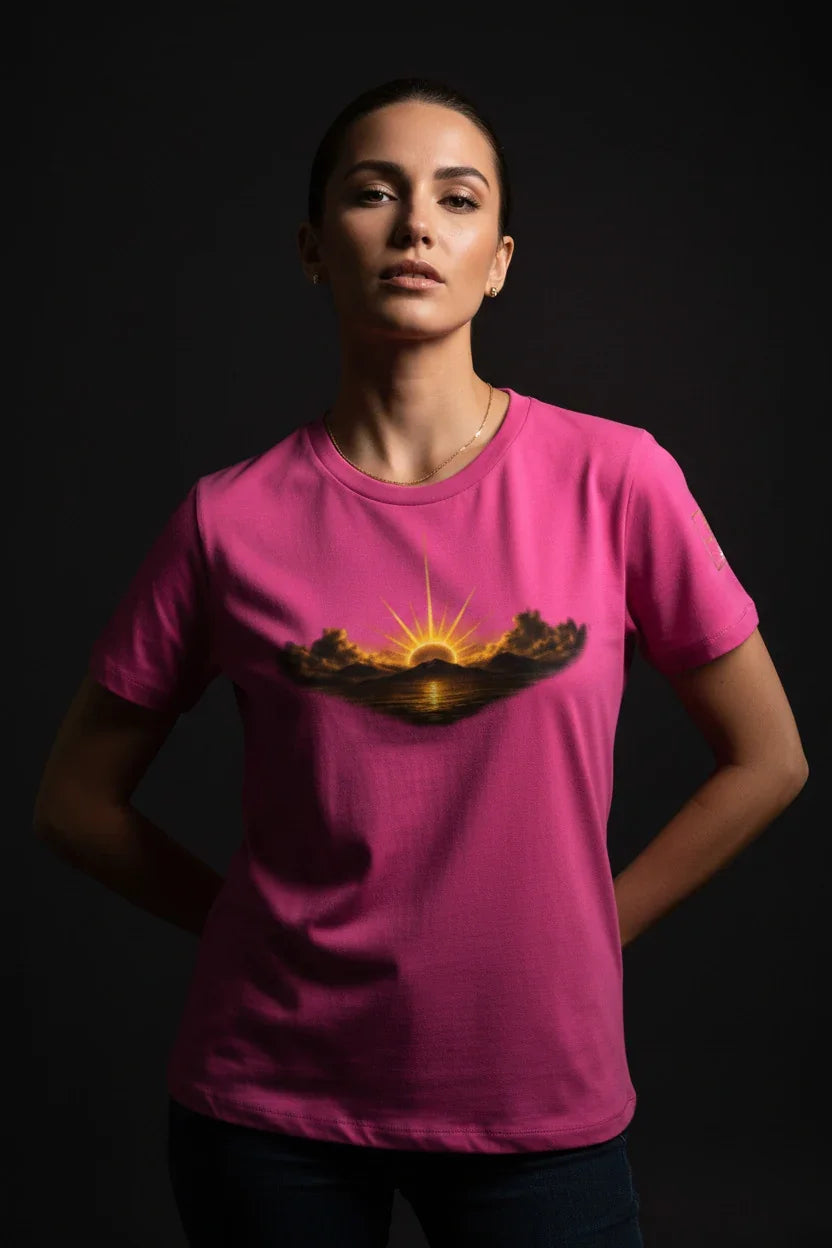 Rise Up Sunshine Women's Tee | Positive Graphic T-Shirt - We Rise Above