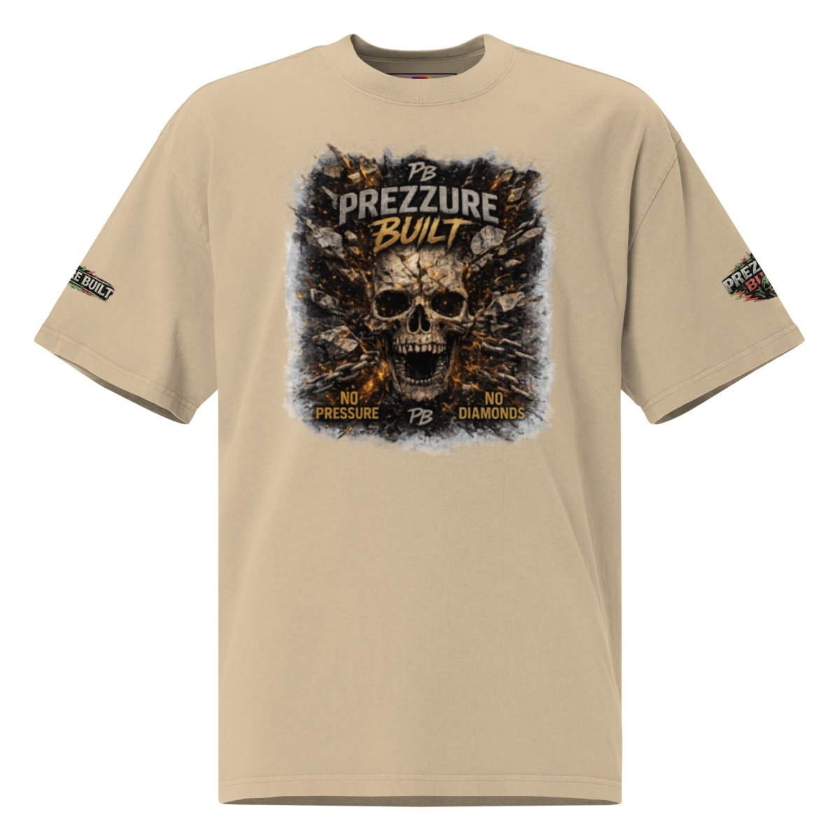 Skullz Oversized Faded T-Shirt | Premium Skull Graphic Tee - We Rise Above