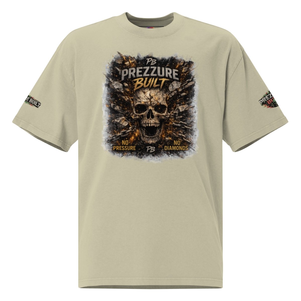 Skullz Oversized Faded T-Shirt | Premium Skull Graphic Tee - We Rise Above