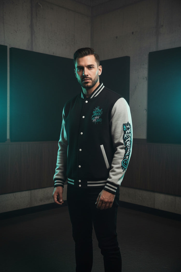 STAY FRESCO Heavyweight Letterman Jacket - We Rise Above