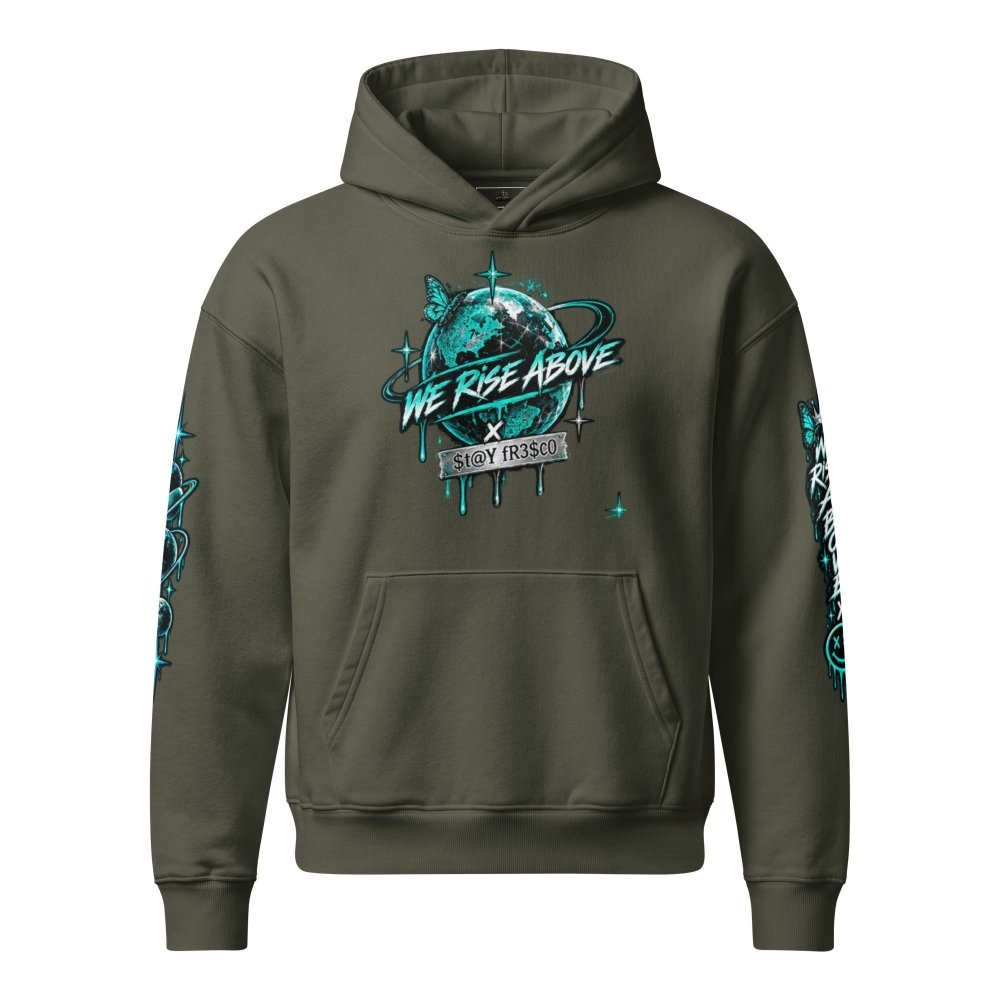 STAY FRESCO Oversized Heavyweight Hoodie - We Rise Above