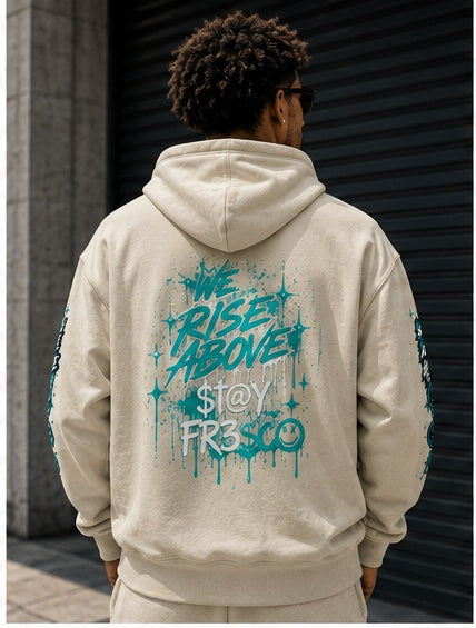 STAY FRESCO Oversized Heavyweight Hoodie - We Rise Above