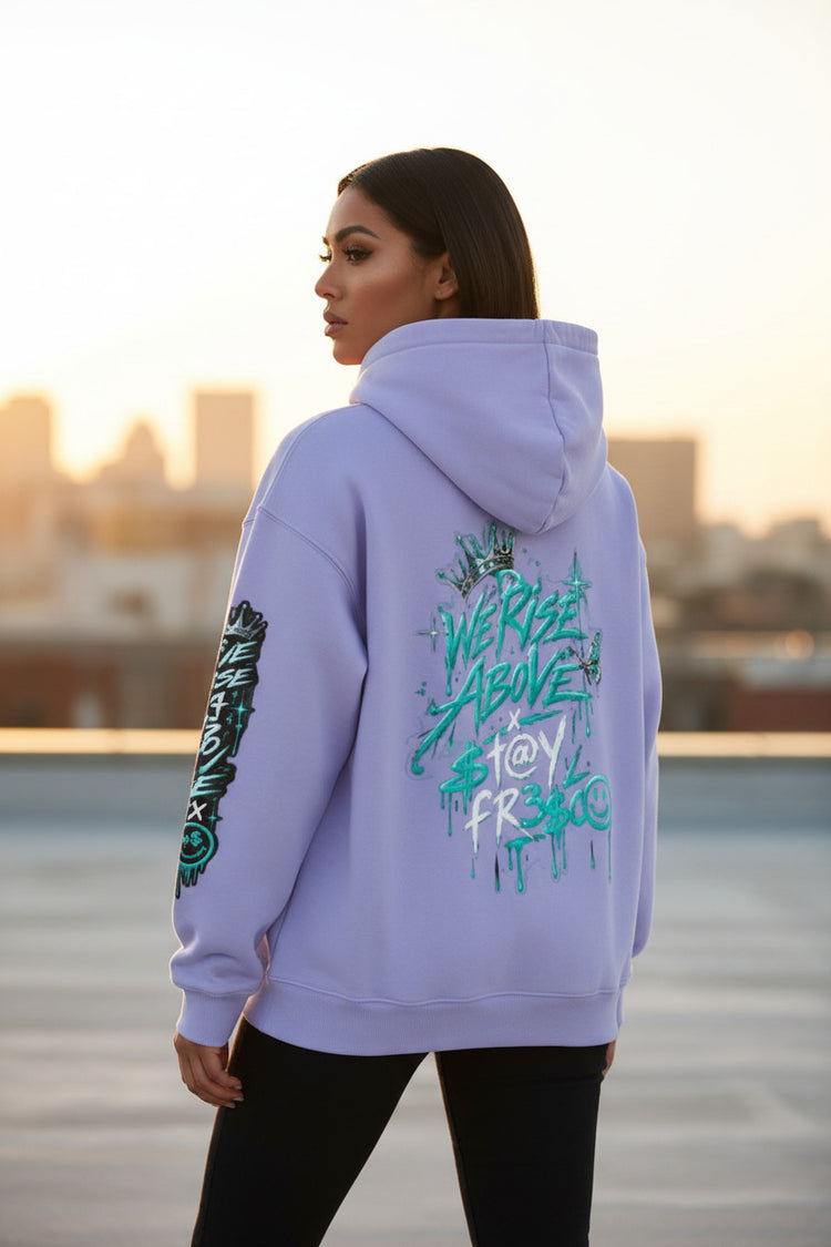 STAY FRESCO Oversized Heavyweight Hoodie - We Rise Above
