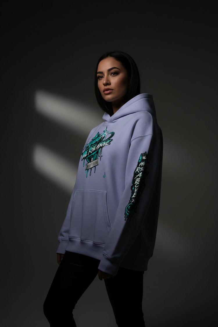 STAY FRESCO Oversized Heavyweight Hoodie - We Rise Above