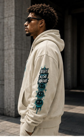 STAY FRESCO Oversized Heavyweight Hoodie - We Rise Above
