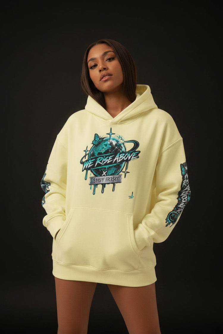 STAY FRESCO Oversized Heavyweight Hoodie - We Rise Above