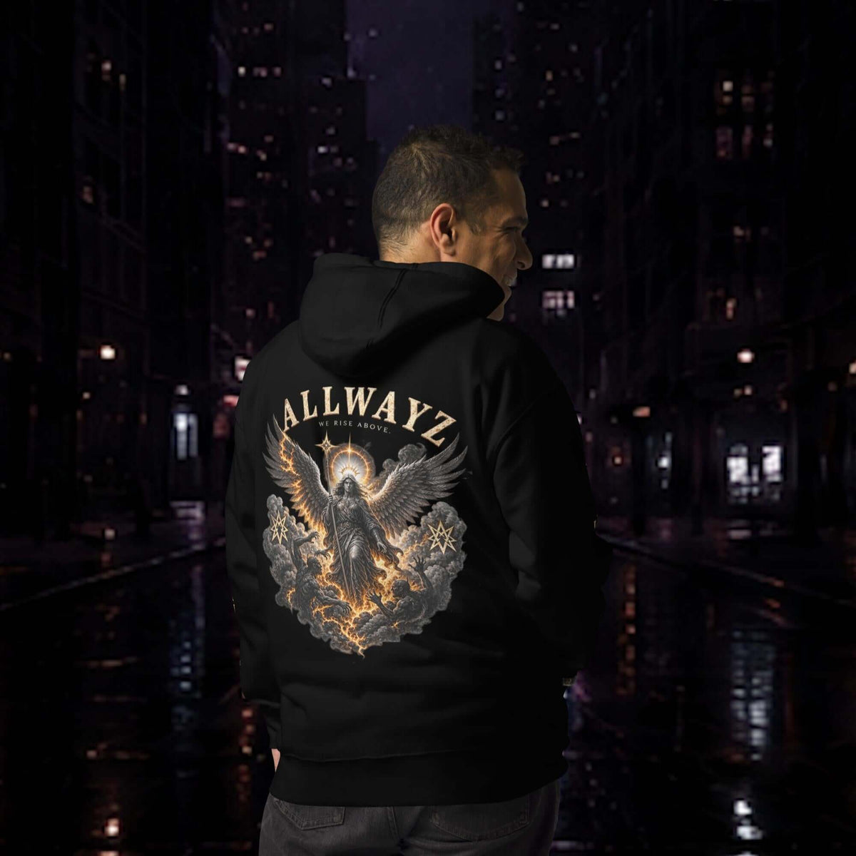 Angels & Demons Graphic Hoodie Unisex Gothic Streetwear - We Rise Above