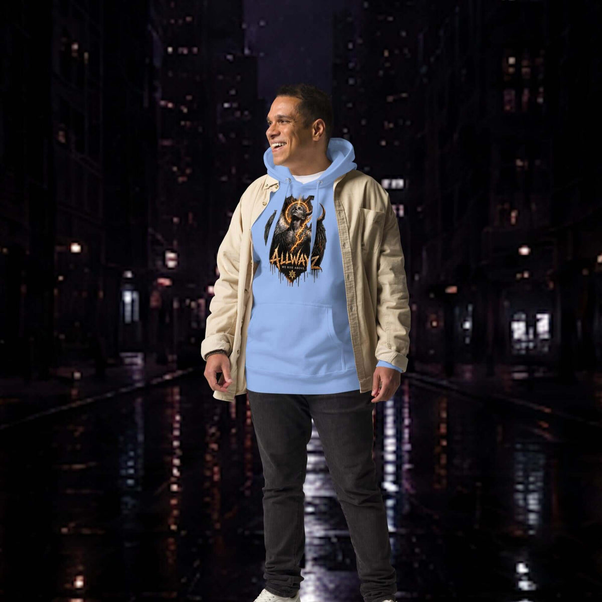 Angels & Demons Graphic Hoodie Unisex Gothic Streetwear - We Rise Above