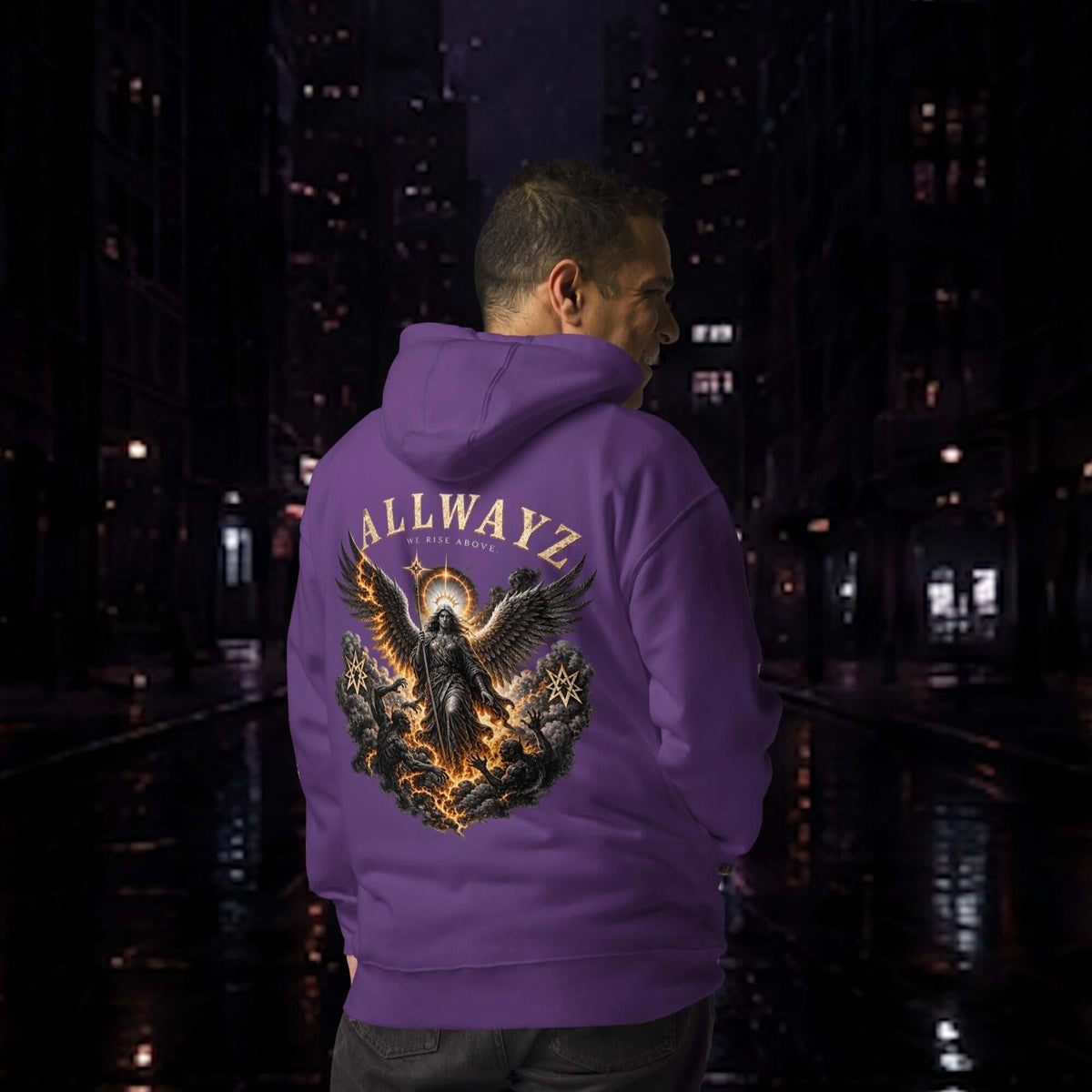 Angels & Demons Graphic Hoodie Unisex Gothic Streetwear - We Rise Above