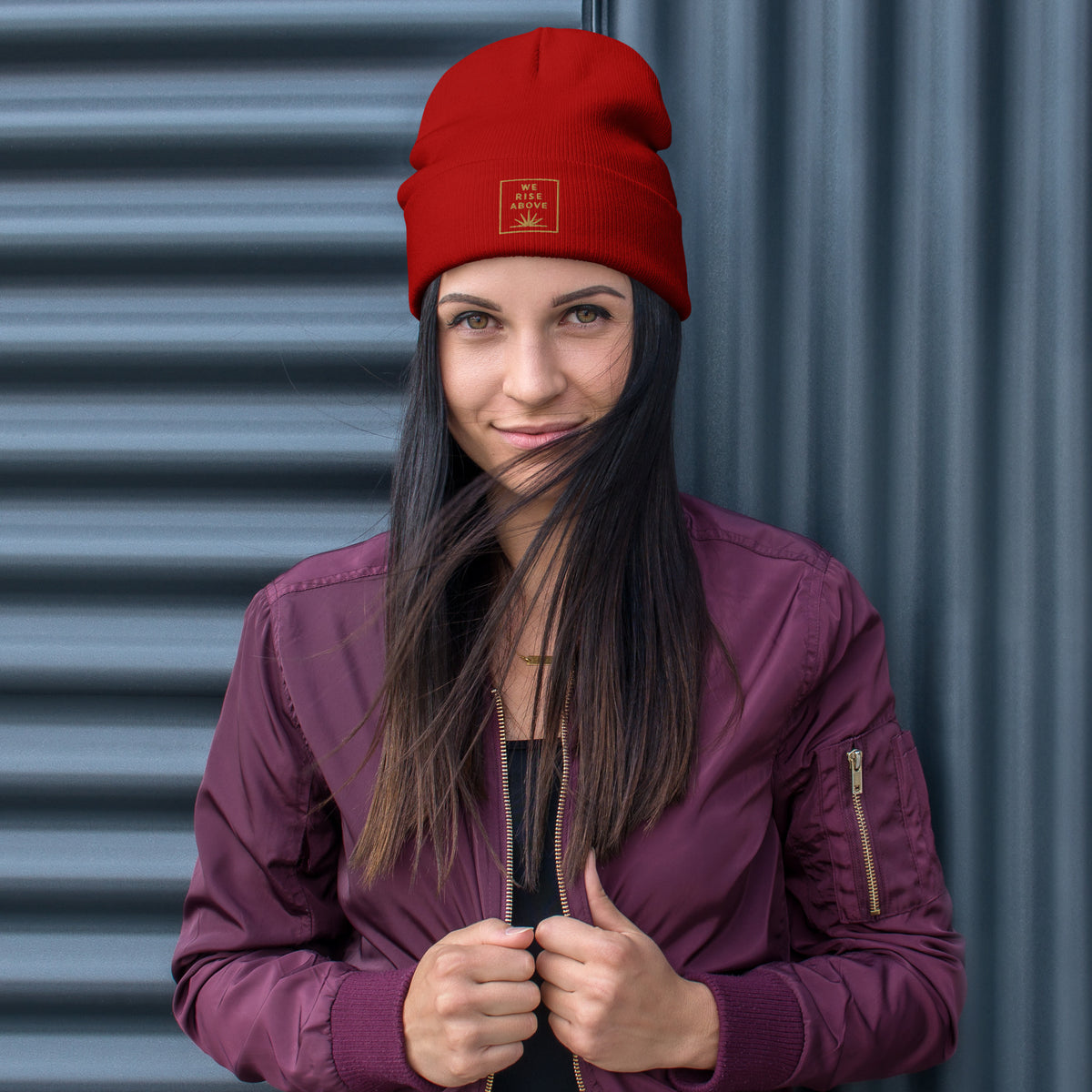 We Rise Above Beanie | Premium Knit Winter Hat - We Rise Above