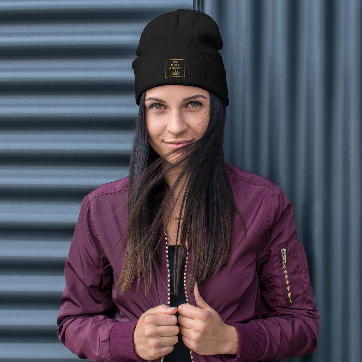 We Rise Above Beanie | Premium Knit Winter Hat - We Rise Above