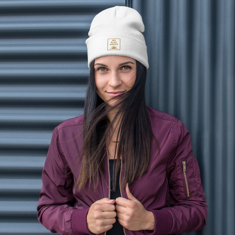 We Rise Above Beanie | Premium Knit Winter Hat - We Rise Above